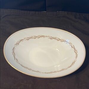 Noritake White and Gold Serveware Plate - Style “Laurel”